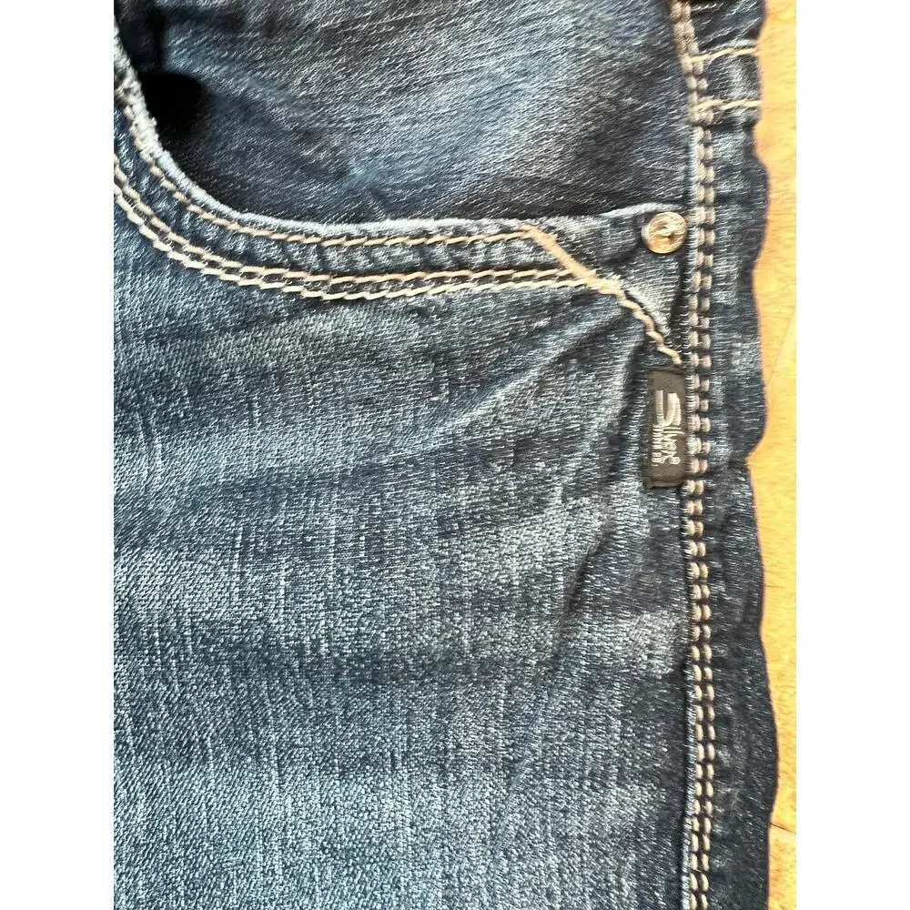 Silver Gordie Comfort Loose Fit Straight Jeans, Men's size 38/34